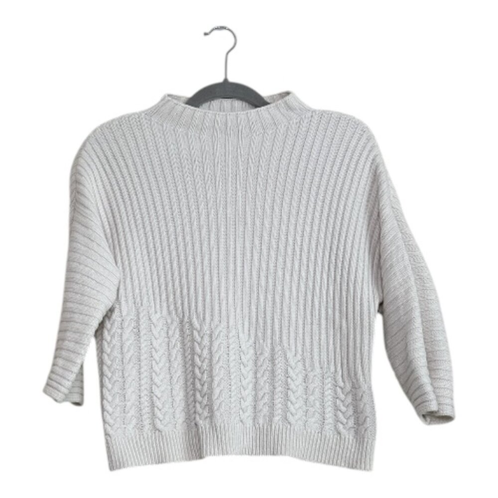 Massimo Dutti Mock Neck Ribbed Knit Sweater – sz XS P2P 21.5